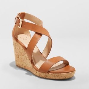 Women’s nude wedge sandals